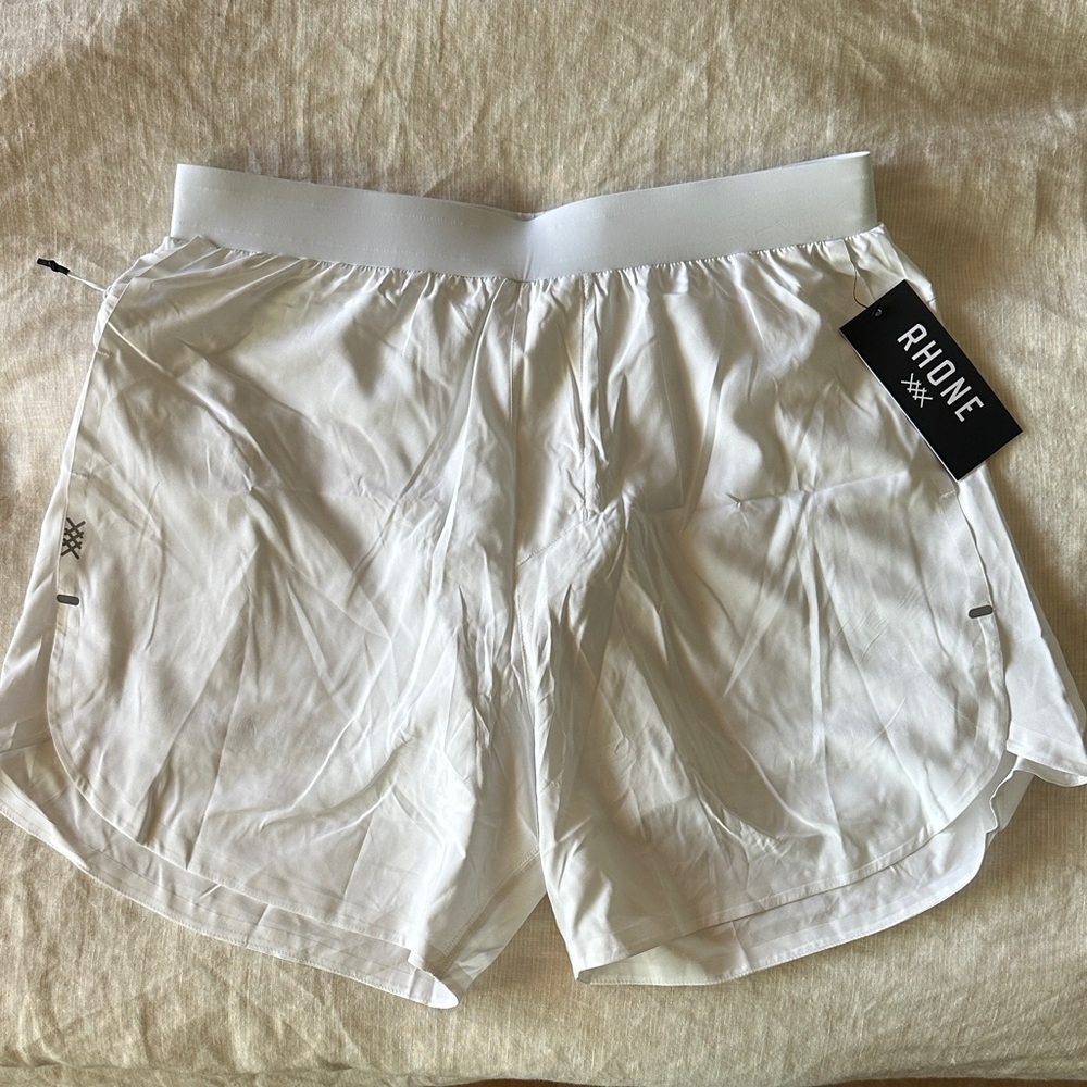 RHONE White Athletic Training Shorts